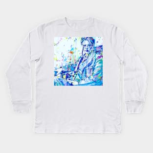 W. B. YEATS - watercolor and ink portrait .1 Kids Long Sleeve T-Shirt